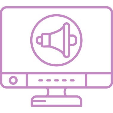 hoparlör simgesi olan bilgisayar ekranı