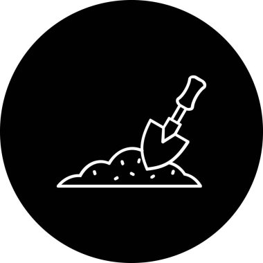 Bir kürek simgesinin vektör çizimi