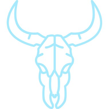 Boğa kafatası vektör çizim