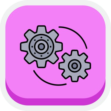 Dişliler. Web simgesi basit illüstrasyon