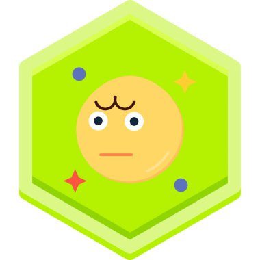 yeşil emoticon emoji, vektör illüstrasyonu