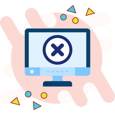 Bilgisayar. Web simgesi basit illüstrasyon