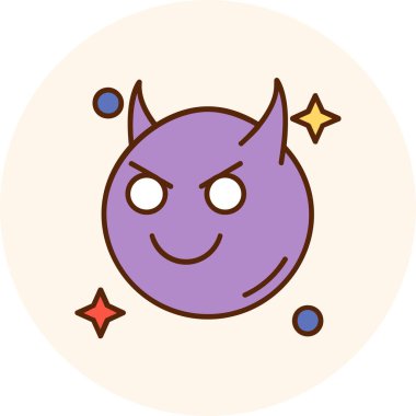 Cadılar Bayramı düz simgesi, vektör illüstrasyonu