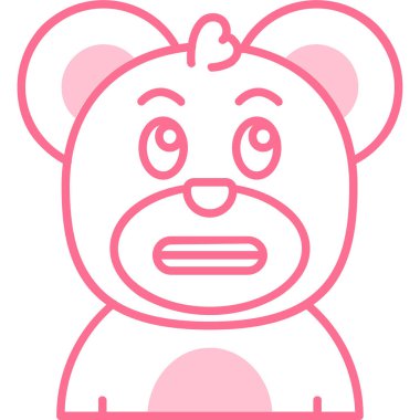 Ayı simgesi vektör illüstrasyonu