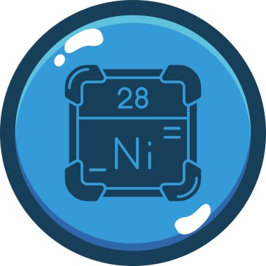 Bir kimyasalın mavi simgesinin vektör çizimi