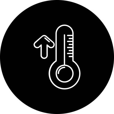 termometre simgesi vektör illüstrasyonu