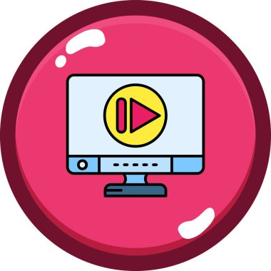 Bilgisayar. Web simgesi basit illüstrasyon