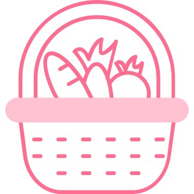 Şirin bir bitki simgesinin vektör çizimi