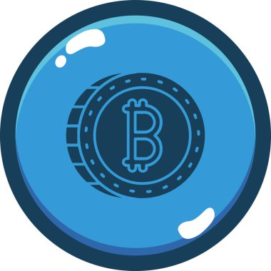 vektör bitcoin simgesi, basit illüstrasyon