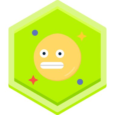 uzaylı yüz simgesi, çizgi film tarzı