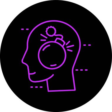 vektör düşünme simgesi, vektör illüstrasyonu