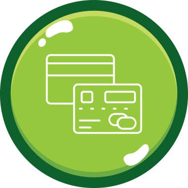 Kredi kartı simgesi, modern vektör illüstrasyonu