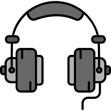 kulaklık simgesi, vektör illüstrasyonu