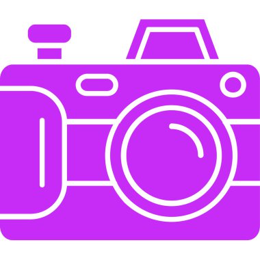 Kamera. Web simgesi basit illüstrasyon