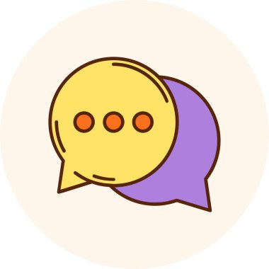 İleti kabarcığı vektör çizimi beyaz arkaplanda izole edildi