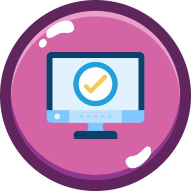 Bilgisayar. Web simgesi basit illüstrasyon