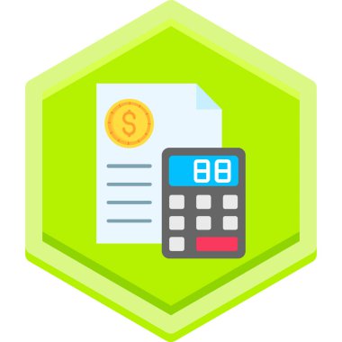 hesap makinesi düz simgesi, vektör illüstrasyonu