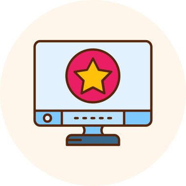 bilgisayar ekran simge vektör çizim