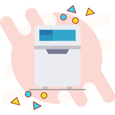 Makine yazıcısı. Basit resimleme