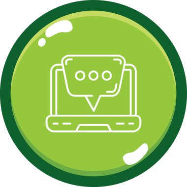 Dizüstü bilgisayar simgesi vektör çizimi