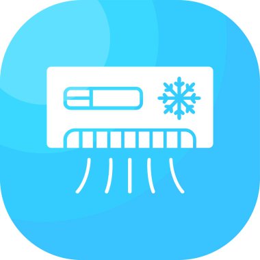 Kar tanesi simgesi beyaz zemin üzerinde izole edilmiş beyaz çizgi kar. Mutlu noeller ve mutlu yıllar. Mavi kare altıgen düğmesi. vektör