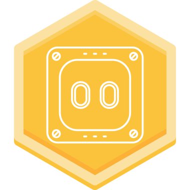 Tek bir izole ışık anahtarı simgesinin vektör çizimi