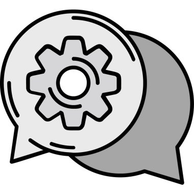 Konuş. Web simgesi basit illüstrasyon