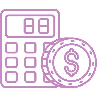 hesap makinesi simgesi vektör illüstrasyonu