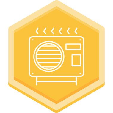 Bilgisayar monitörü. Web simgesi basit tasarım