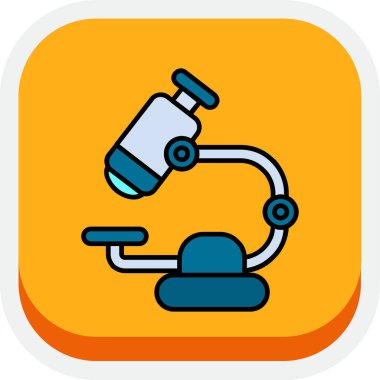 mikroskop simgesi, vektör illüstrasyonu