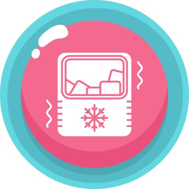 Bir kar tanesi simgesinin vektör çizimi