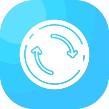 Oklar çember simgesini doldurulmuş dış hat biçiminde tazele