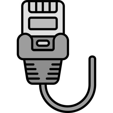 Elektrik ikonu. Web için basit bir elektrik dolgu vektör simgesi çizimi