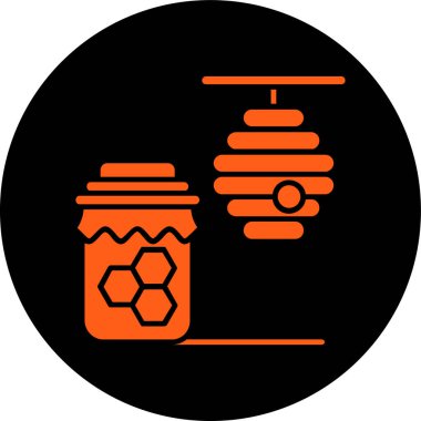 bal peteği ikonu vektör illüstrasyonu