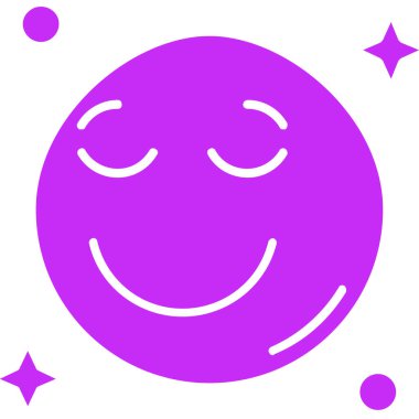 Mutluyum. Web simgesi vektör illüstrasyonu