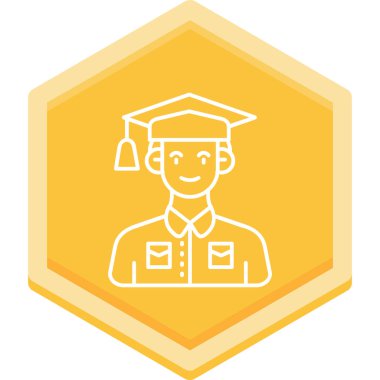 Öğrenci. Web simgesi basit tasarım