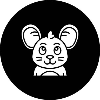 Şirin fare simgesinin vektör çizimi