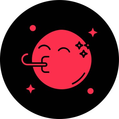 Ay ikonu vektör illüstrasyonu