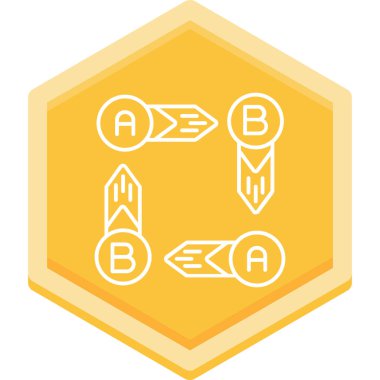 Bir b simgesinin vektör illüstrasyonu