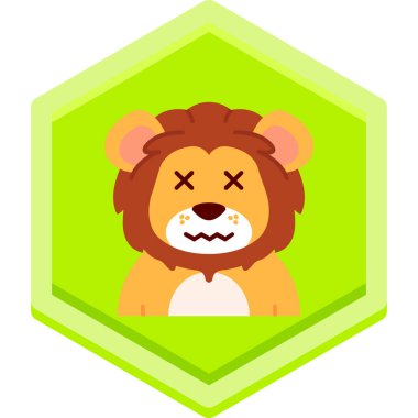 Aslan suratlı şirin bir aslan.