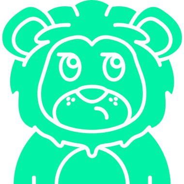 Ayı simgesi vektör illüstrasyonu