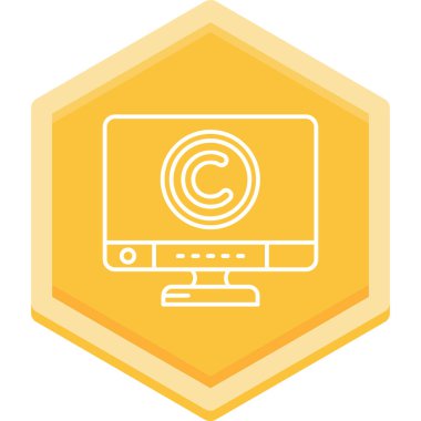 telif hakkı renkli vektör simgesi