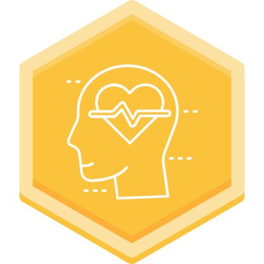 Beyin. Web simgesi basit illüstrasyon