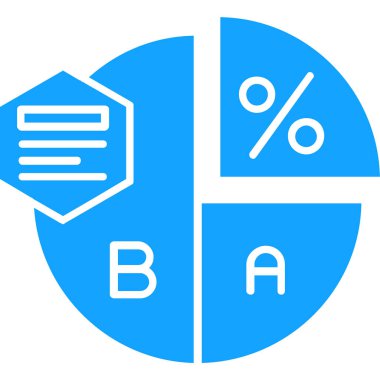 Mavi ve siyah simgenin vektör illüstrasyonu