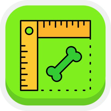 cetvel simgesinin vektör illüstrasyonu