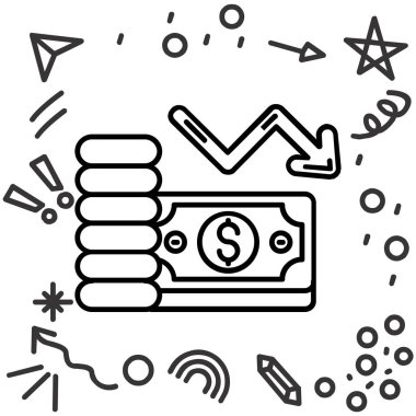 Para simgesi tasarım vektörü