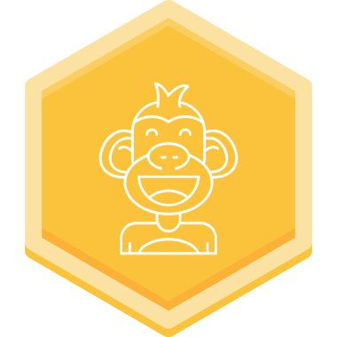 maymun ikon vektör illüstrasyonu