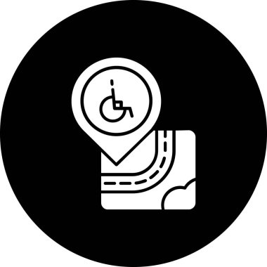 Yol işareti simgesinin vektör illüstrasyonu