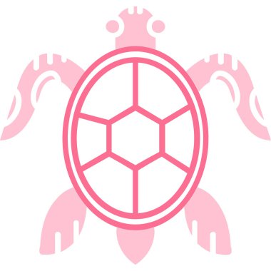 Kaplumbağanın basit simgesi, vektör illüstrasyonu