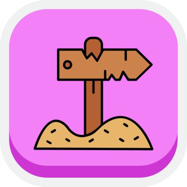 Bir harita simgesinin vektör illüstrasyonu